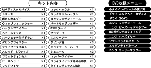 エイシス　フライタイイングキット9パターン